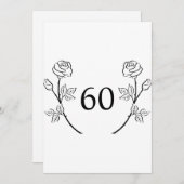 Minimalist calligraphy text birthday party einladung (Vorne/Hinten)