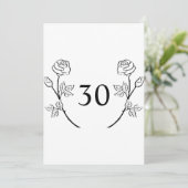 Minimalist calligraphy text birthday party einladung (Stehend Vorderseite)