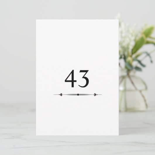 Minimalist calligraphy text birthday party einladung (Stehend Vorderseite)