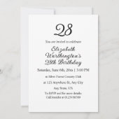 Minimalist calligraphy text einladung (Rückseite)