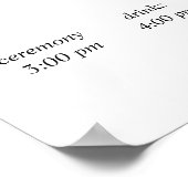 Minimalist Calligraphy Wedding Welcome Poster (Ecke)