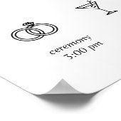 Minimalist Calligraphy Wedding Welcome Poster (Ecke)