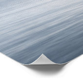 Minimalist Calm Blue Ocean Horizon Sun Reflection Poster (Ecke)