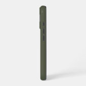 Minimalist Camo Grün Monogramm Name Case-Mate iPhone 16 Hülle (Linke Seite)
