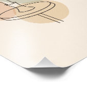 Minimalist Candle Line Art Poster (Ecke)