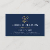 Minimalist Carpenter Carpentry Wood Visitenkarte (Vorderseite)