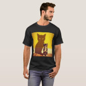 Minimalist Cat Art T-Shirt  (Vorne ganz)