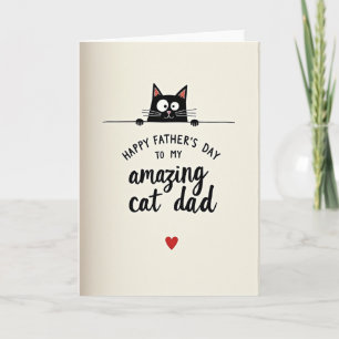 Minimalist Cat Dad Kunstkarte Karte