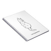 Minimalist Cat Line Art Personalized Name Notebook Notizblock (Rechte Seite)