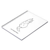 Minimalist Cat Line Art Personalized Name Notebook Notizblock (Linke Seite)