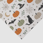 Minimalist Cat Pumpkin Halloween Seidenpapier (Ausschnitt)