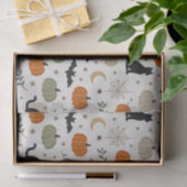 Minimalist Cat Pumpkin Halloween Seidenpapier (Geschenk)