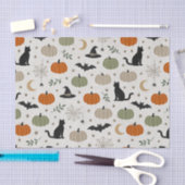 Minimalist Cat Pumpkin Halloween Seidenpapier (Handwerk)