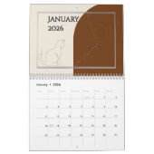 Minimalist Cat-Themed 2026 Desk Calendar Template Kalender (Jan 2026)