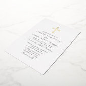 Minimalist Catholic Mass Wedding Folieneinladung (Gedreht)