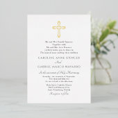 Minimalist Catholic Mass Wedding Folieneinladung (Stehend vorne)