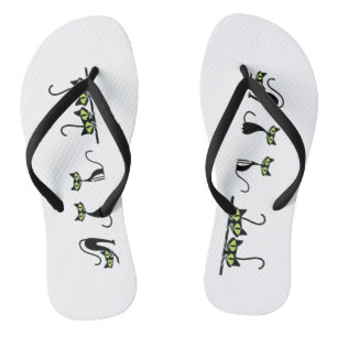 Minimalist Cats Flip Flops - Süße Katzenliniengraf Badesandalen