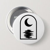 Minimalist Celestial Moon and Water Button (Vorne & Hinten)