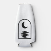 Minimalist Celestial Moon and Water Flaschenkühler (Vorderseite)