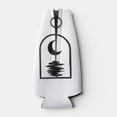 Minimalist Celestial Moon and Water Flaschenkühler (Rückseite)