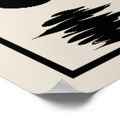 Minimalist Celestial Moon and Water Poster (Ecke)