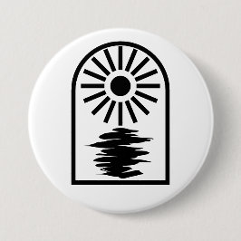 Minimalist Celestial Sun and water Button