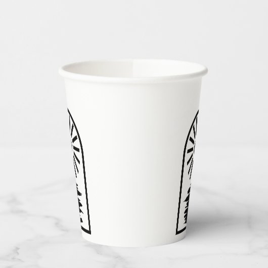 Minimalist Celestial Sun and water Pappbecher (Links)