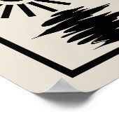 Minimalist Celestial Sun and water Poster (Ecke)