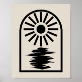 Minimalist Celestial Sun and water Poster (Vorne)