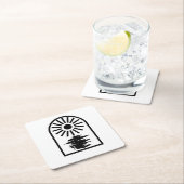 Minimalist Celestial Sun and water Rechteckiger Pappuntersetzer (Vor Ort)