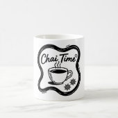 Minimalist Chai Time Typography Art Kaffeetasse (Mittel)