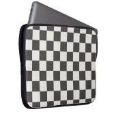 Minimalist Charcoal Buffalo Check Laptopschutzhülle (Vorne Rechts)