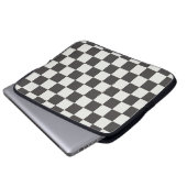 Minimalist Charcoal Buffalo Check Laptopschutzhülle (Vorne Knopf)