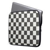 Minimalist Charcoal Buffalo Check Laptopschutzhülle (Vorderseite Links)