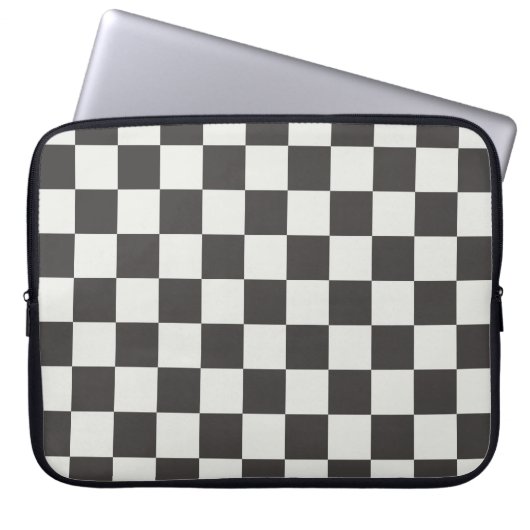 Minimalist Charcoal Buffalo Check Laptopschutzhülle (Vorderseite)