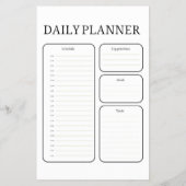 Minimalist Charcoal Grey Daily Learning Planner Flyer (Hinten)