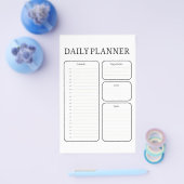Minimalist Charcoal Grey Daily Learning Planner Flyer (Einzeln)