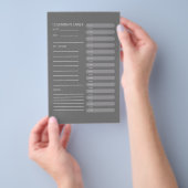 Minimalist Charcoal Grey Daily Learning Planner Flyer (Handgriff)