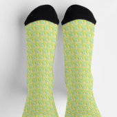 Minimalist Chartreuse Impressionist Blumenmuster Socken (Oben)