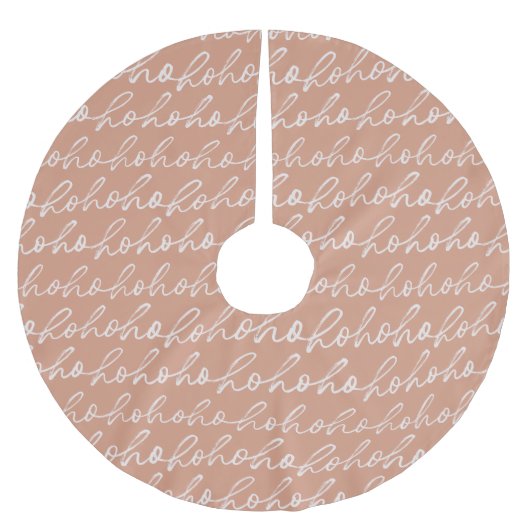 Minimalist Cheer with Cursive Whimsy Polyester Weihnachtsbaumdecke (Vorderseite)