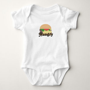 Minimalist Cheeseburger Foodie Hungrig Baby Strampler