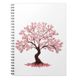 Minimalist Cherry Blossom Tree Notebook Notizblock