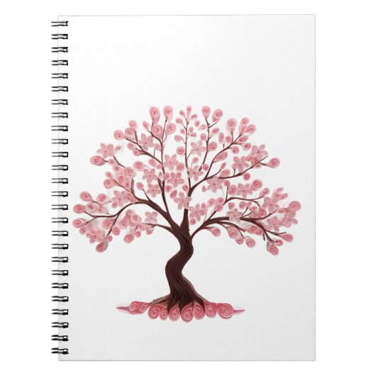 Minimalist Cherry Blossom Tree Notebook Notizblock (Vorderseite)