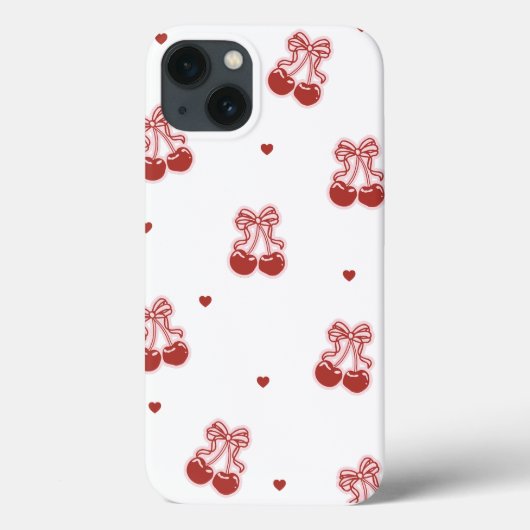 Minimalist Cherry Bow Phone Case iPhone/iPad case (Rückseite)