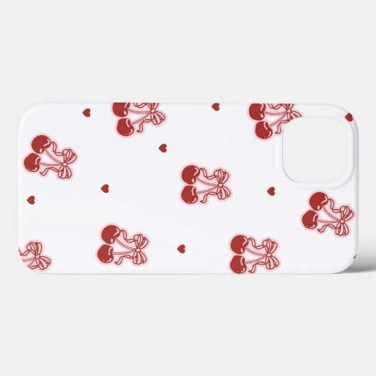 Minimalist Cherry Bow Phone Case iPhone/iPad case (Rückseite (Horizontal))