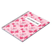 Minimalist Cherry Heart Notebook | Cute Retro Repe Notizblock (Linke Seite)