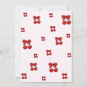 Minimalist Cherry on Top hand drawn  Baby Shower  Einladung (Rückseite)