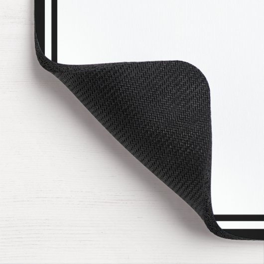 Minimalist Chic Black Monogram Double Boarder Mousepad (Ecke)
