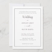 Minimalist Chic Front Photo Modern Script Wedding Einladung (Rückseite)