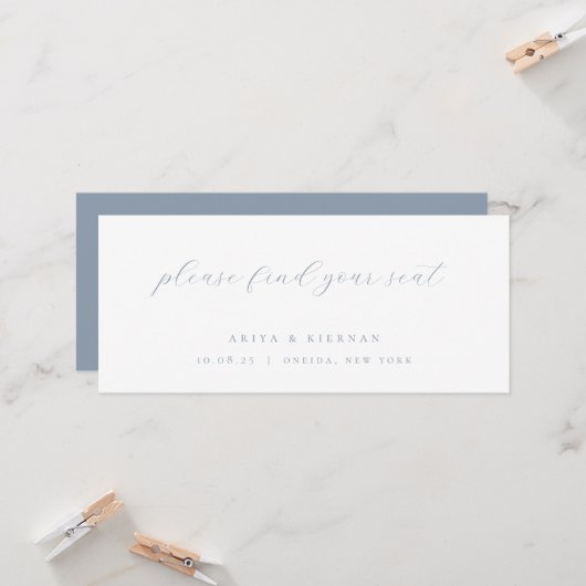Minimalist Chic Wedding Table Seating Card Header Einladung (Vorderseite/Rückseite Beispiel)